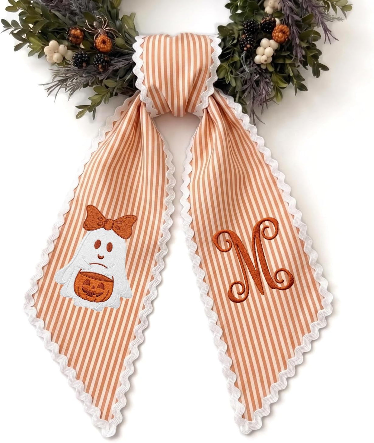 Halloween Personalized Wreath Sash