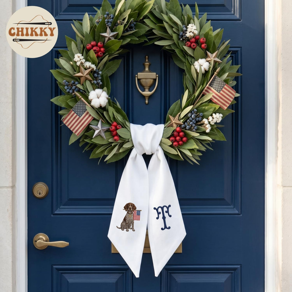 Monogram Personalized Wreath Sash — image 2