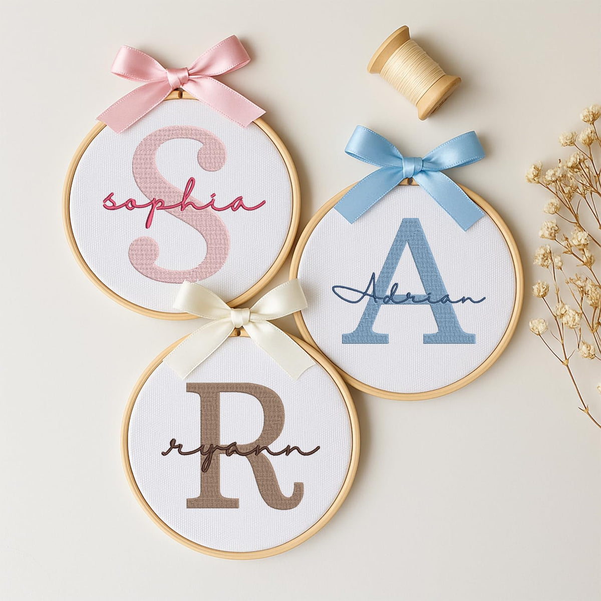 Personalized Embroidered Baby Name Hoop — 9 — image 2