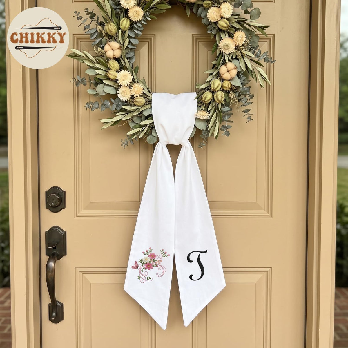 Christmas Personalized Wreath Sash — image 2