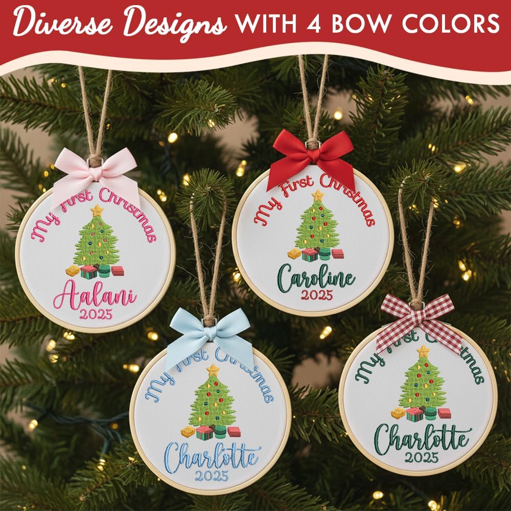 Personalized Baby's First Christmas Ornament — 1 — image 5