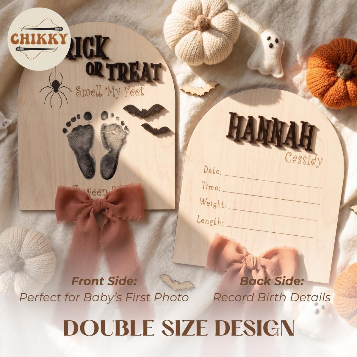Personalized Wooden Birth Announcement Sign — image 7