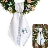 Monogram Personalized Wreath Sash — 7 - Hydrangea Initial