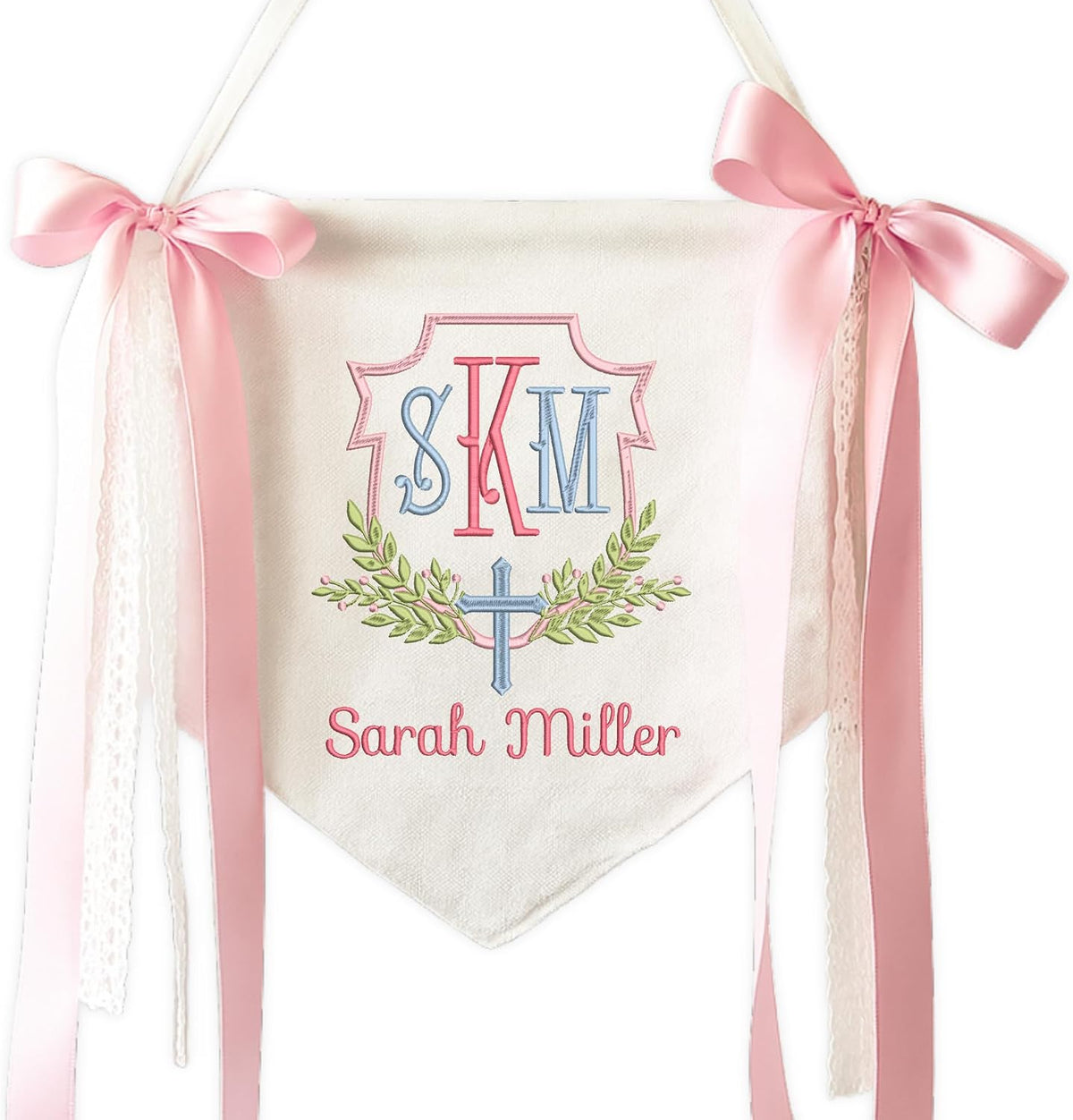 Personalized Embroidered Baby Name Banner — 1