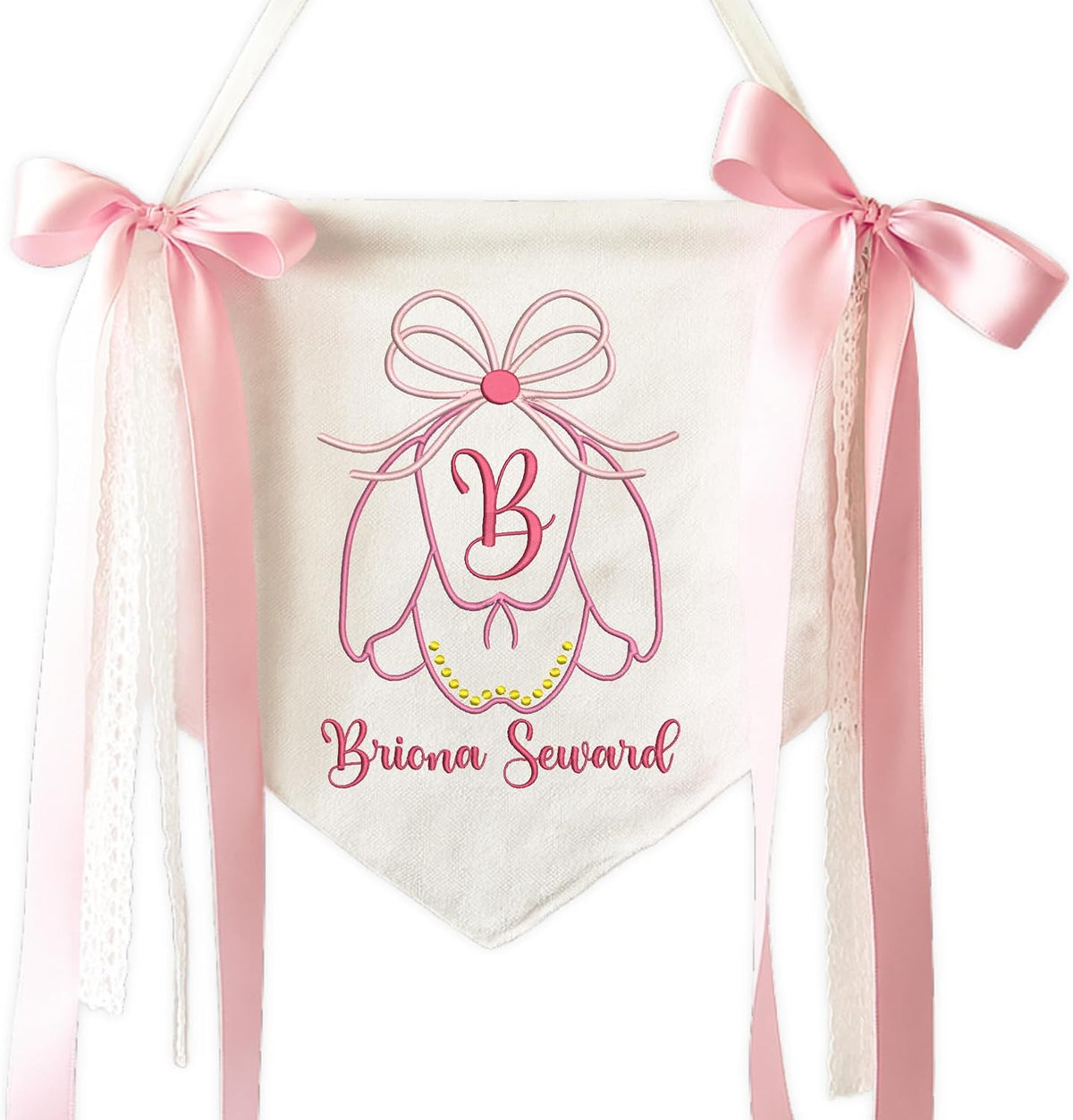 Personalized Embroidered Baby Name Banner — 11