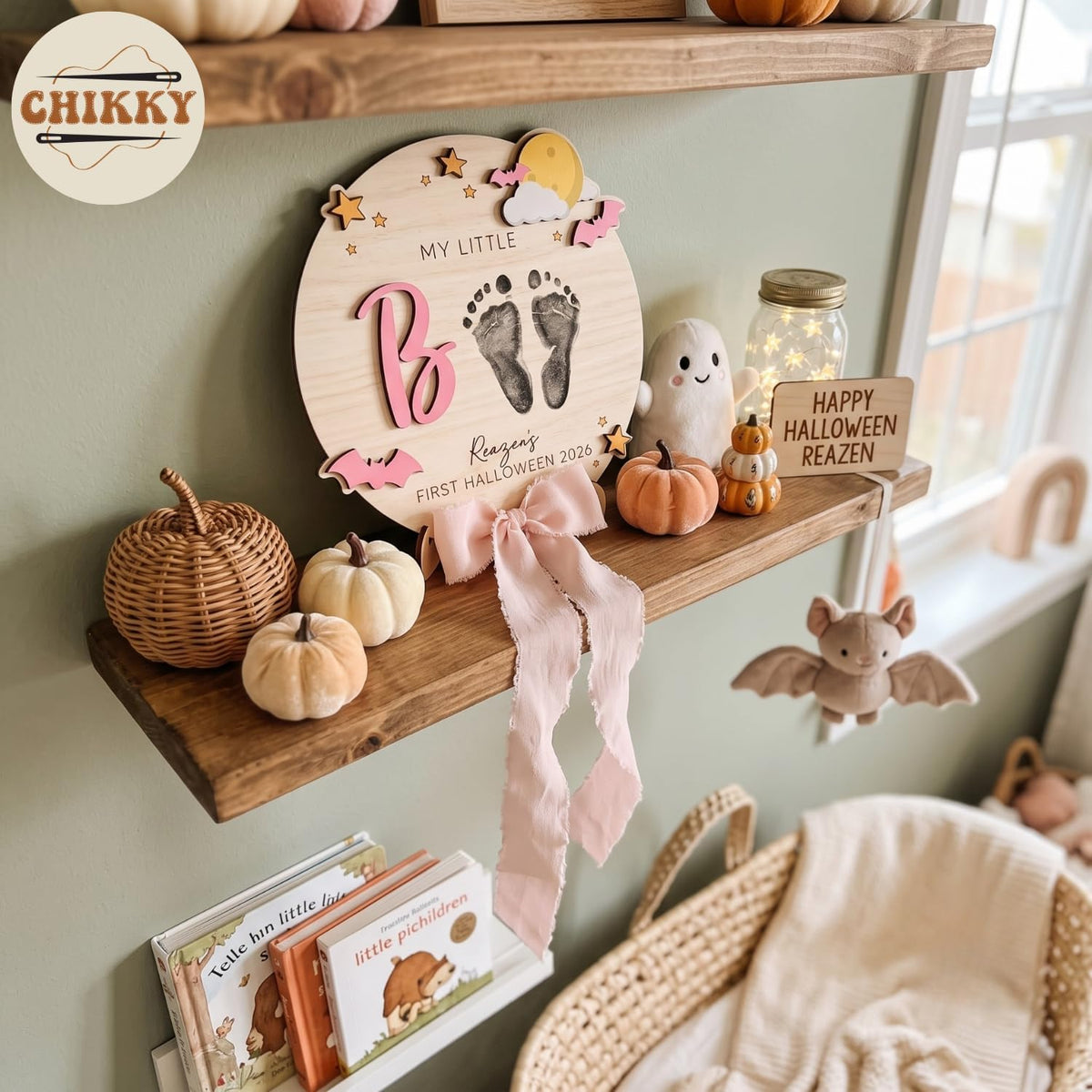 Personalized Wooden Birth Announcement Sign — image 4