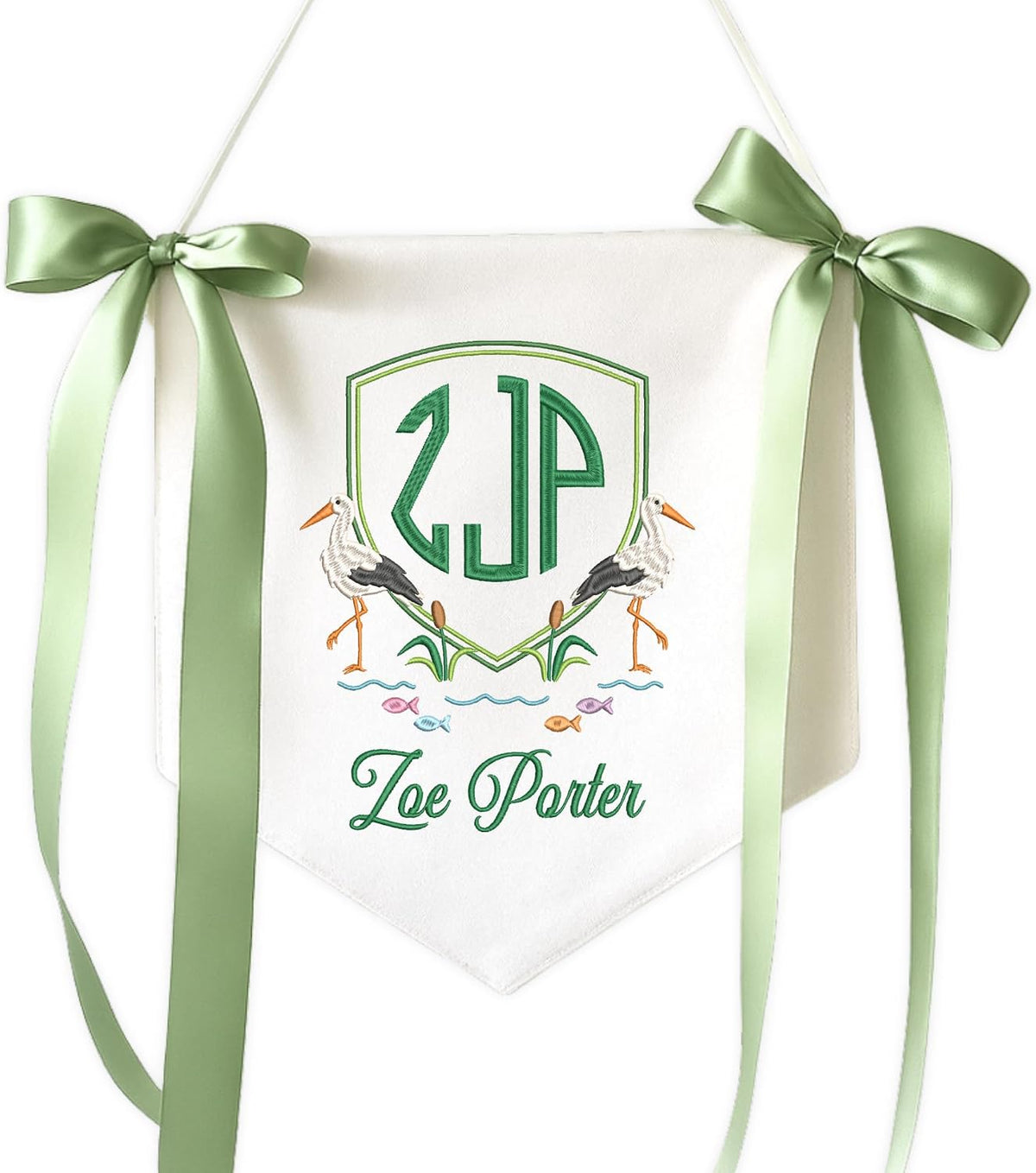 Personalized Embroidered Baby Name Banner — 4