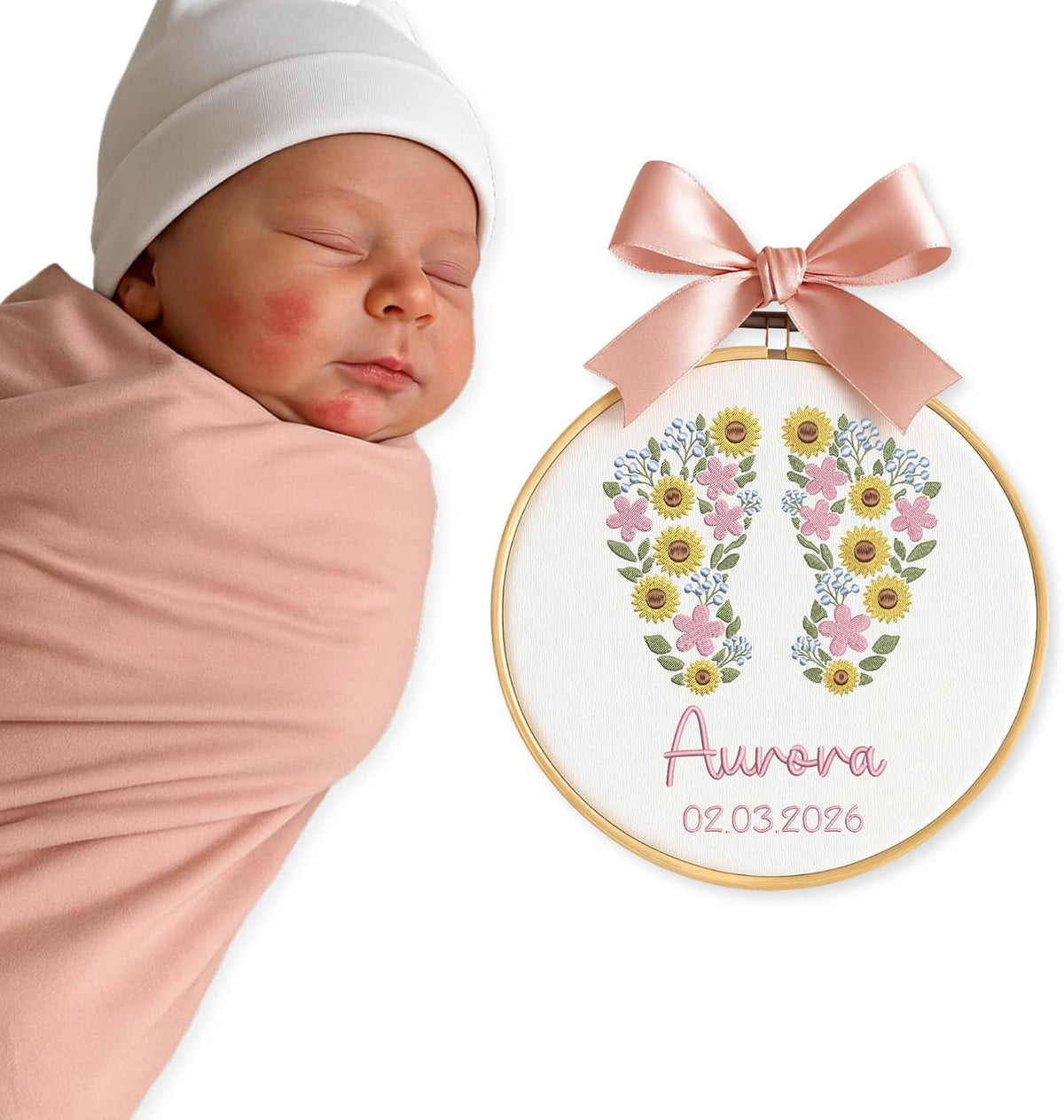Personalized Embroidered Baby Name Hoop — 11