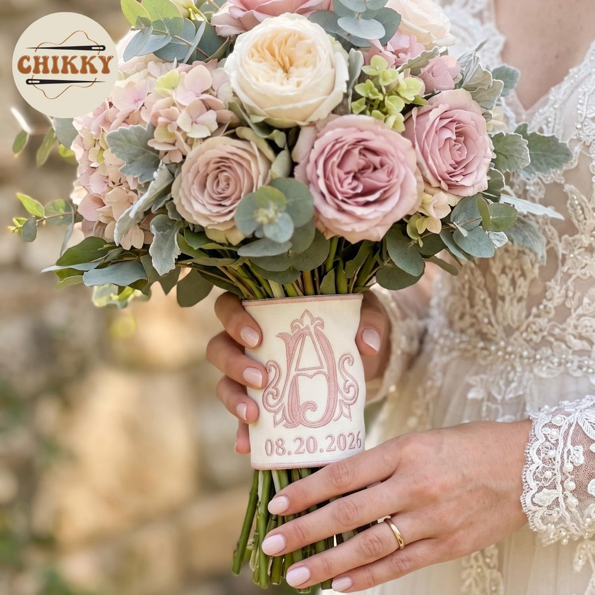 Personalized Embroidered Bouquet Sash — 3 — image 3