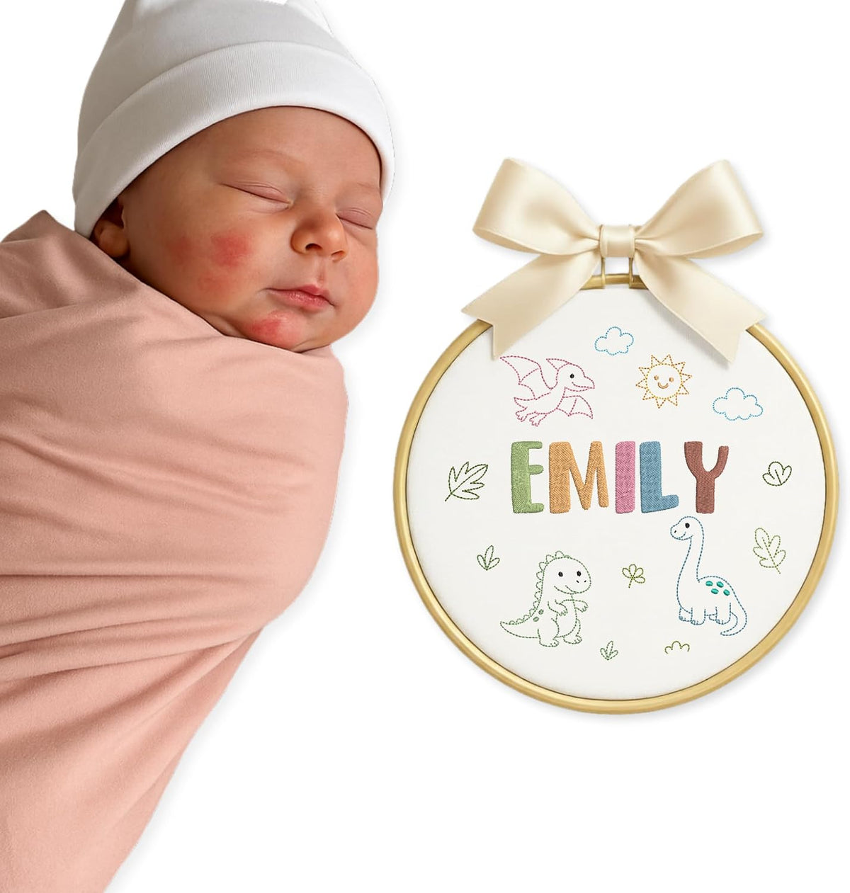 Personalized Embroidered Baby Name Hoop — 13