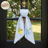 Monogram Personalized Wreath Sash — 8 - Lemon — image 5