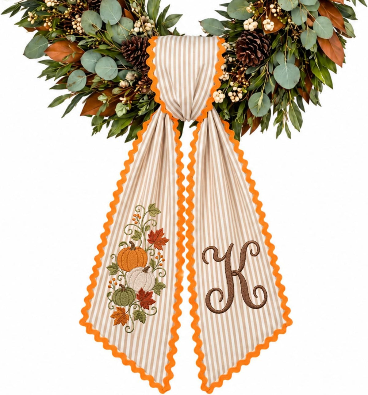 Halloween Personalized Wreath Sash