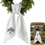 Monogram Personalized Wreath Sash — 2 - Lavender Bonsai