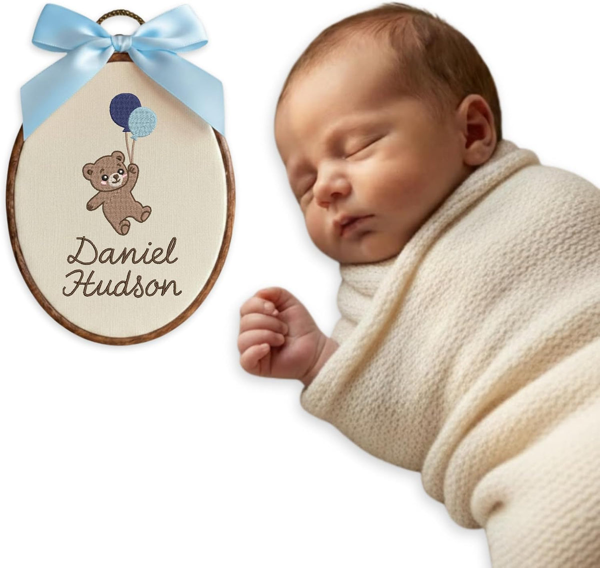 Personalized Embroidered Baby Name Hoop — 10