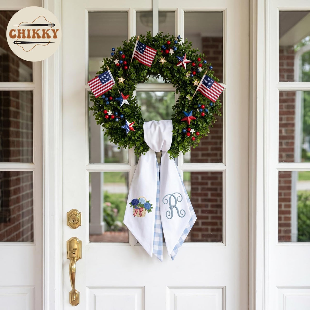 Patriotic Personalized Wreath Sash — 11 — image 5
