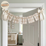 Personalized Embroidered Baby Name Banner — 3 - Beige — image 5