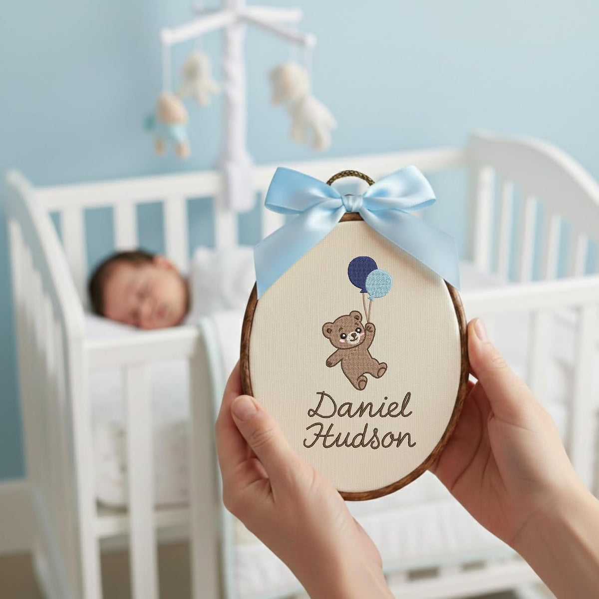 Personalized Embroidered Baby Name Hoop — 10 — image 4