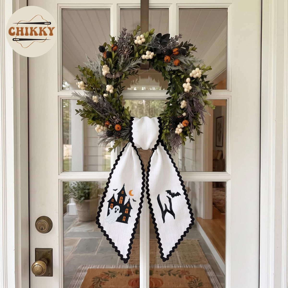Halloween Personalized Wreath Sash — image 2