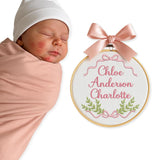 Personalized Embroidered Baby Name Hoop — 13