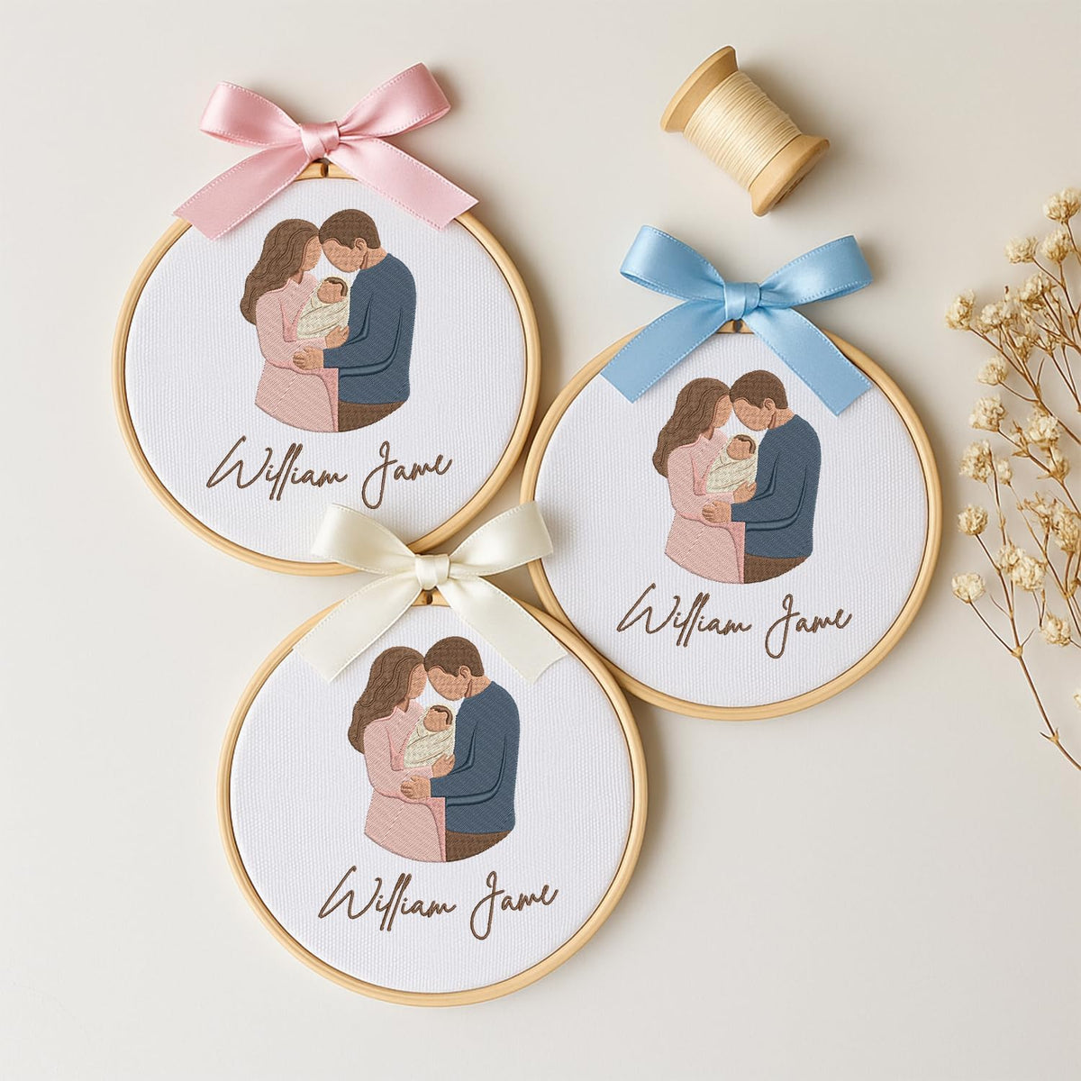 Personalized Embroidered Baby Name Hoop — 11 — image 2