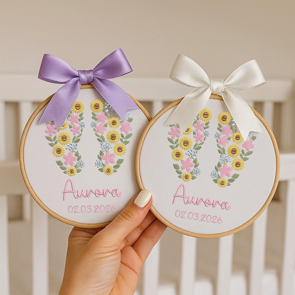 Personalized Embroidered Baby Name Hoop — 11 — image 3