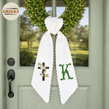 Monogram Personalized Wreath Sash — 8 - Flowers Cross — image 5