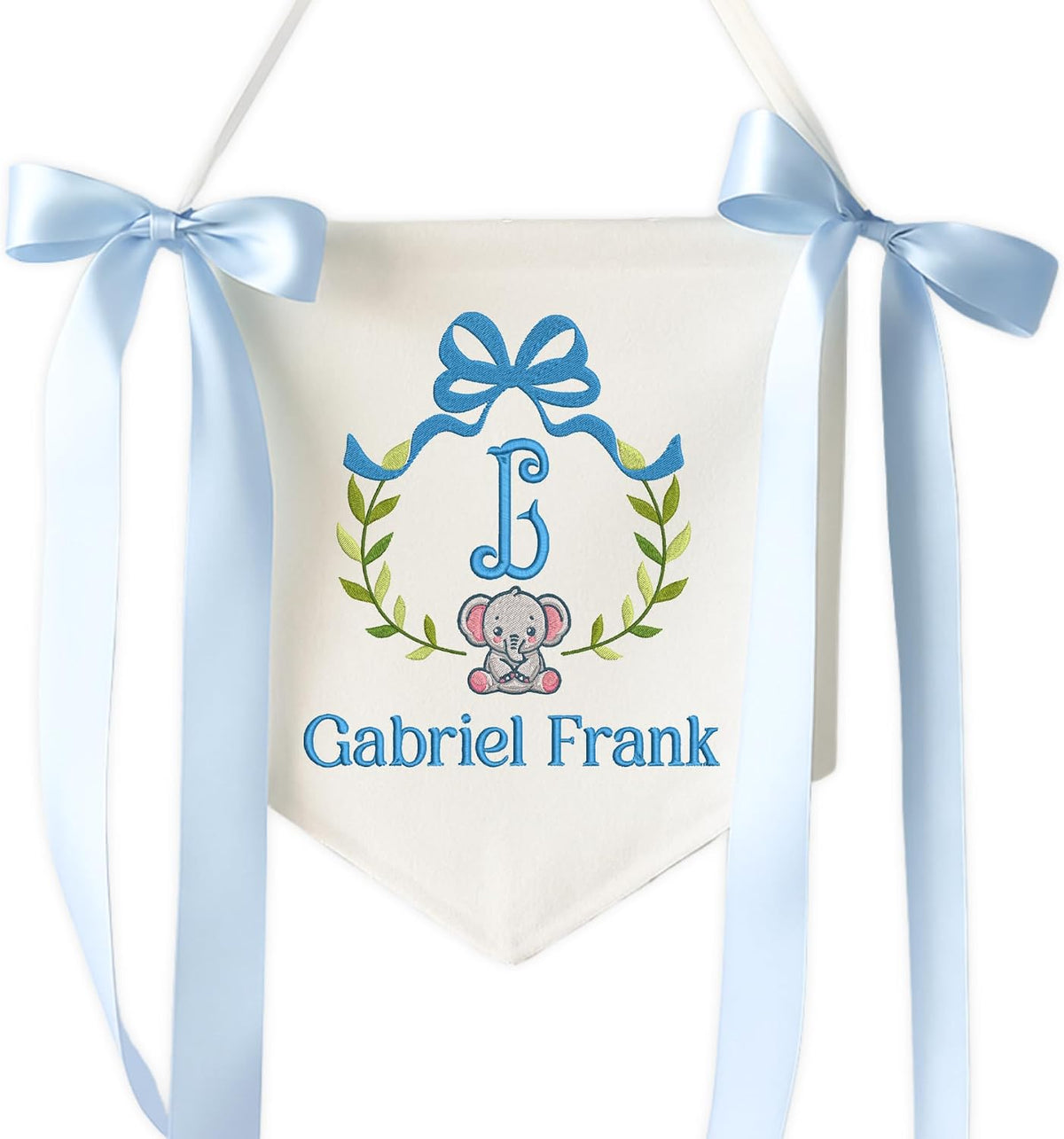 Personalized Embroidered Baby Name Banner — 12