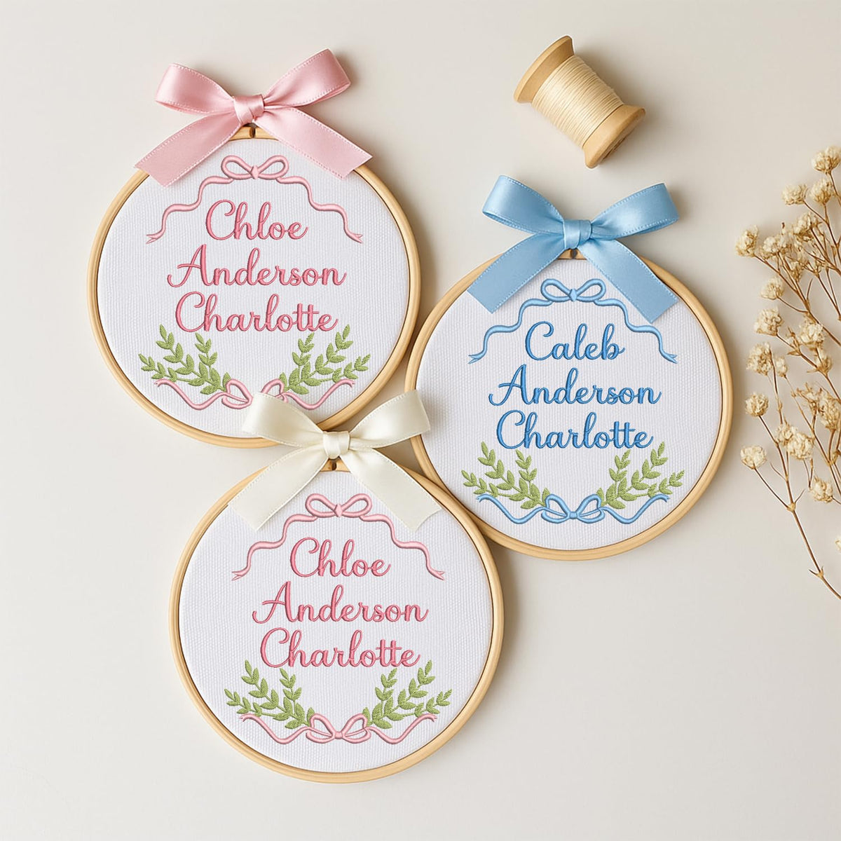 Personalized Embroidered Baby Name Hoop — 13 — image 2