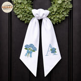Monogram Personalized Wreath Sash — 12 - Blue Hydrangea — image 5