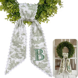 Monogram Personalized Wreath Sash — 3 - Big Initial