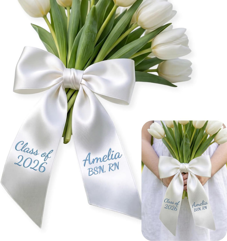 Personalized Embroidered Bouquet Sash — 4 - Nursing Graduation