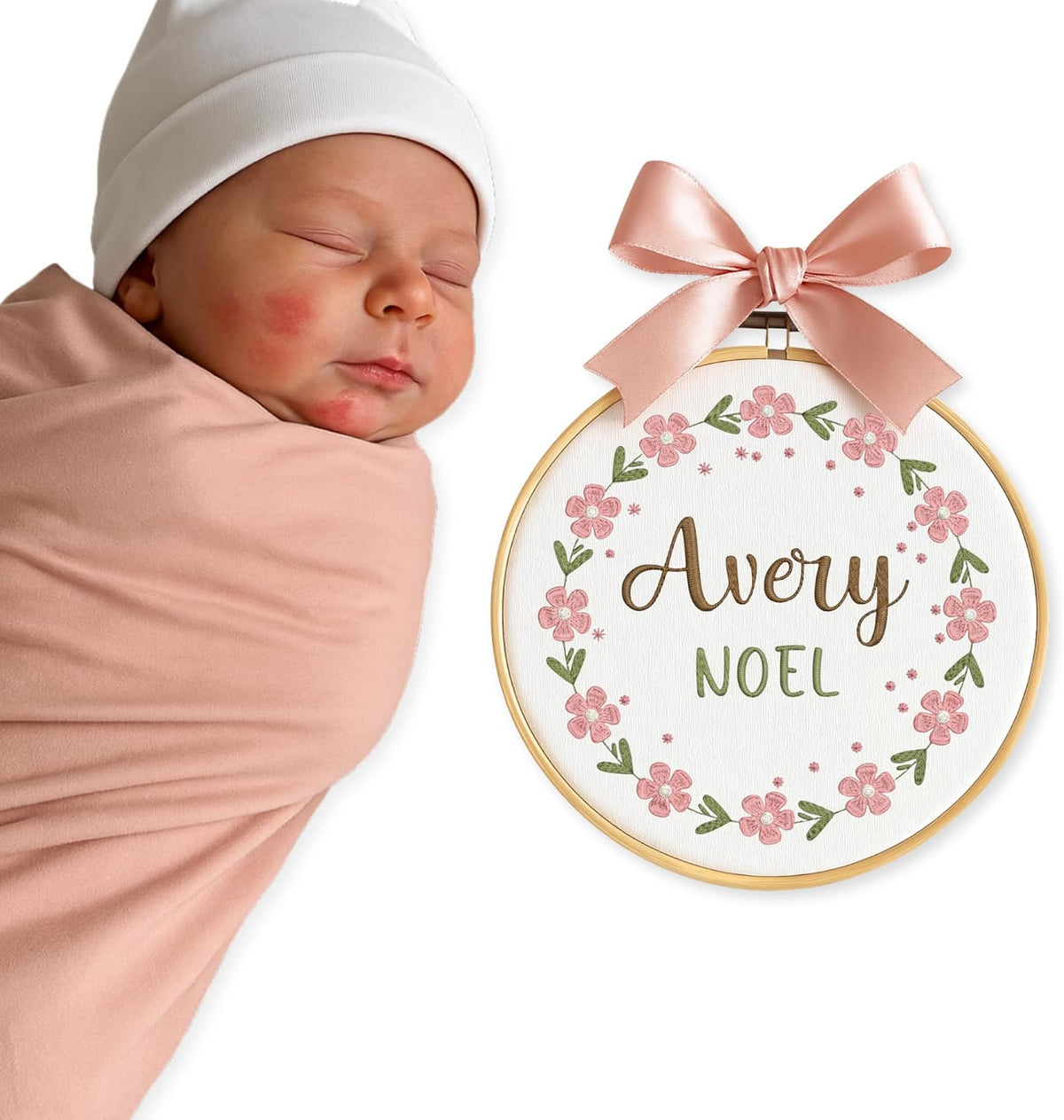Personalized Embroidered Baby Name Hoop — 9