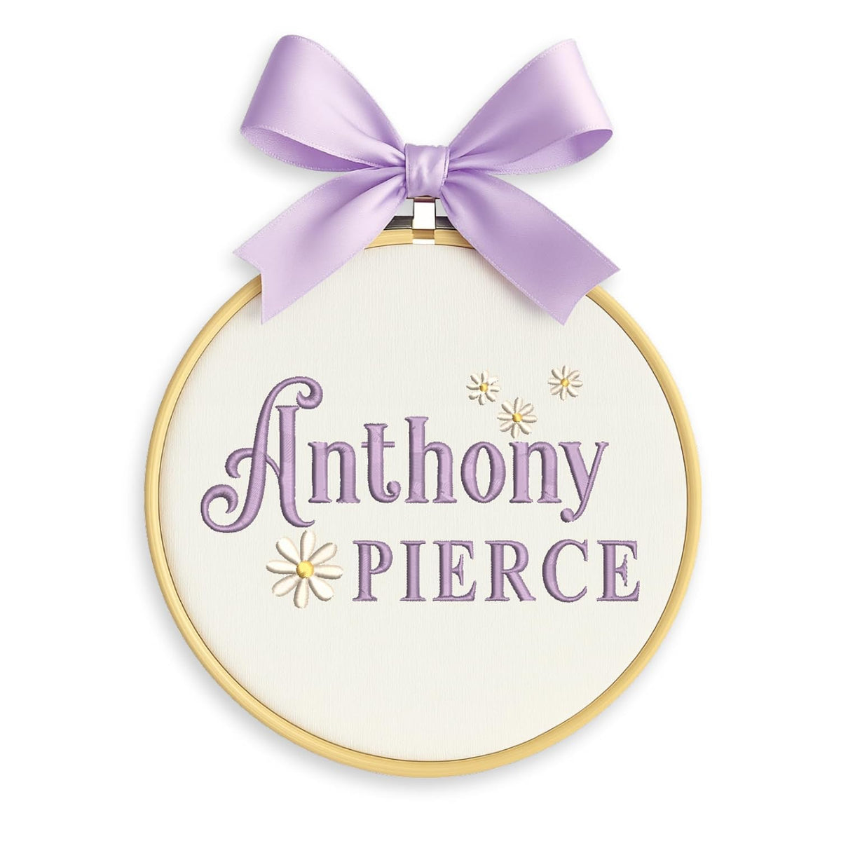 Personalized Embroidered Baby Name Hoop — 11