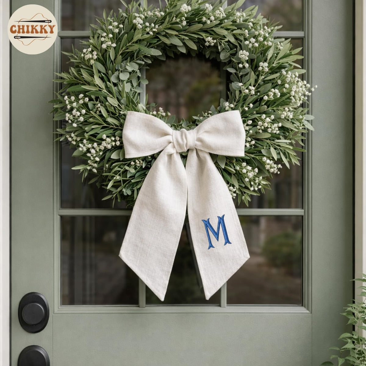 Monogram Personalized Wreath Sash — 3 - Monogram — image 3