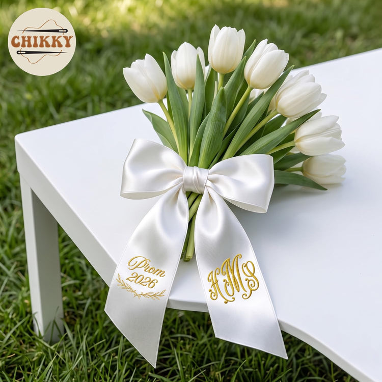 Personalized Embroidered Bouquet Sash — 2 - Prom — image 2