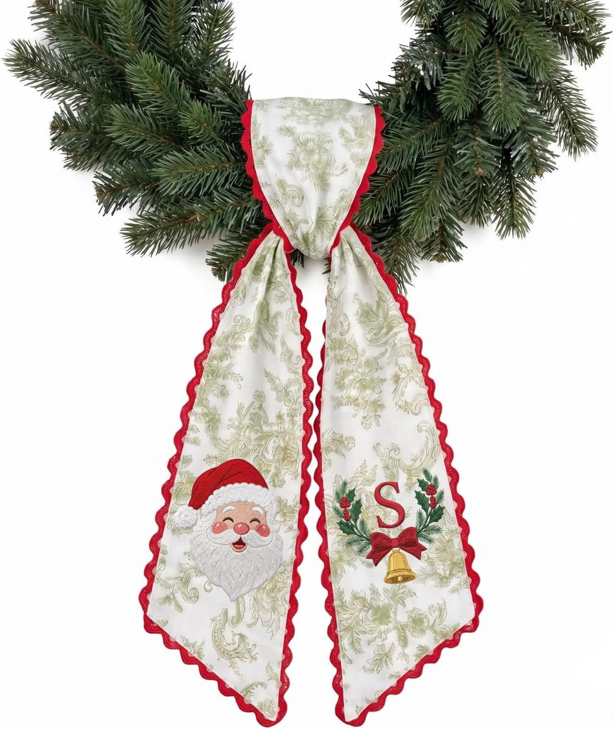 Christmas Personalized Wreath Sash