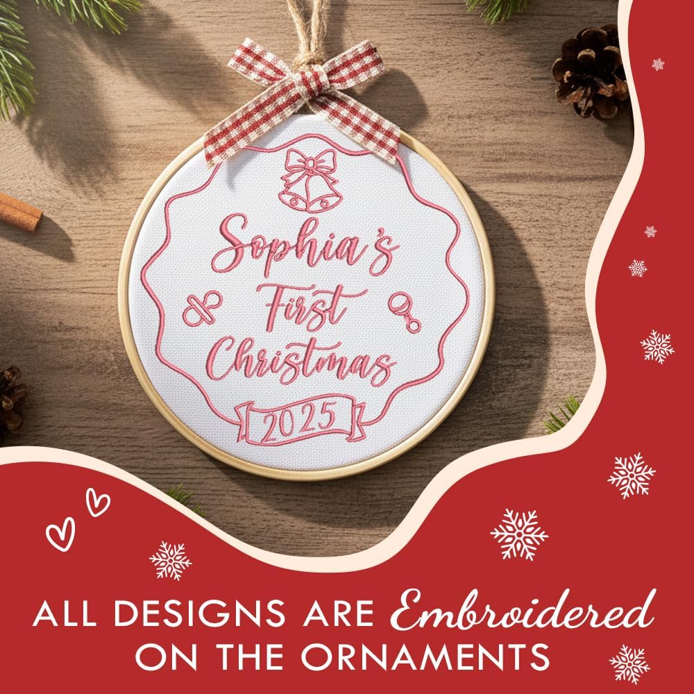 Personalized Baby's First Christmas Ornament — 9 — image 4
