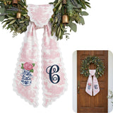 Christmas Personalized Wreath Sash