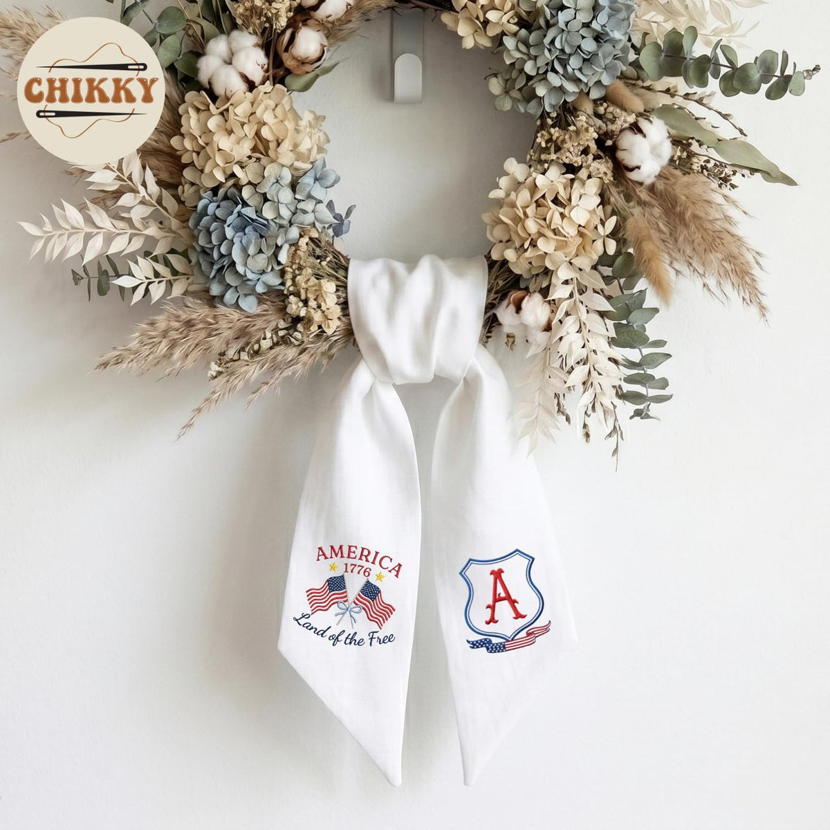 Patriotic Personalized Wreath Sash — 2 — image 6