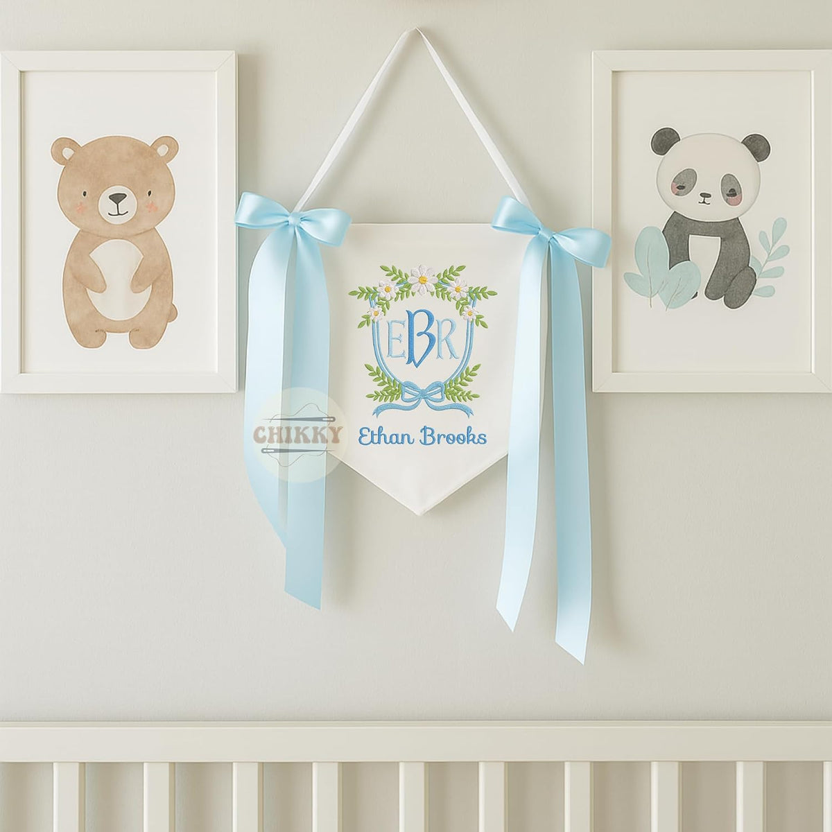 Personalized Embroidered Baby Name Banner — 7 — image 4