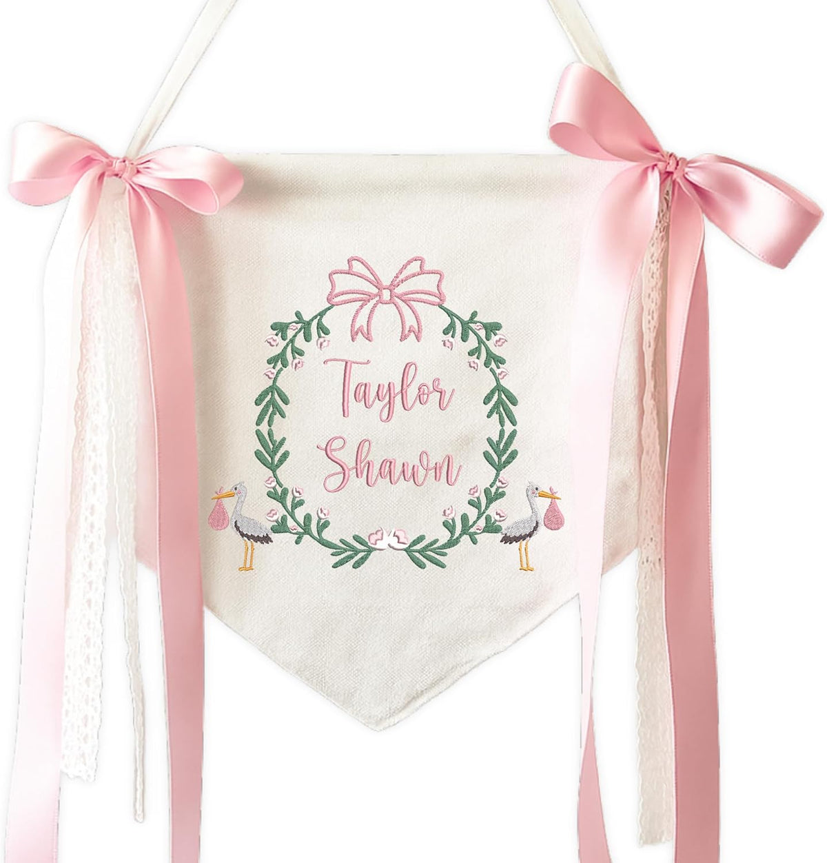 Personalized Embroidered Baby Name Banner — 12
