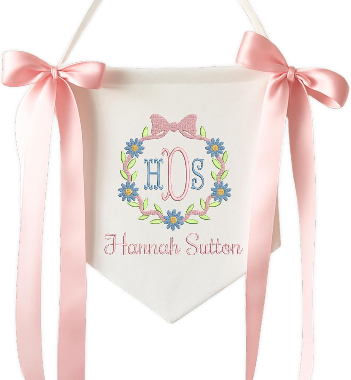 Personalized Embroidered Baby Name Banner — 1