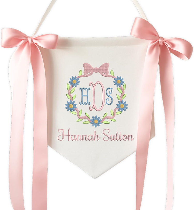 Personalized Embroidered Baby Name Banner — 1