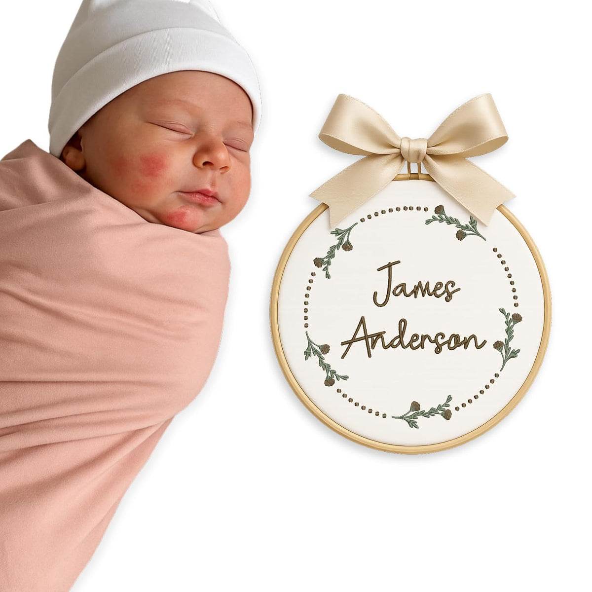 Personalized Embroidered Baby Name Hoop — 6