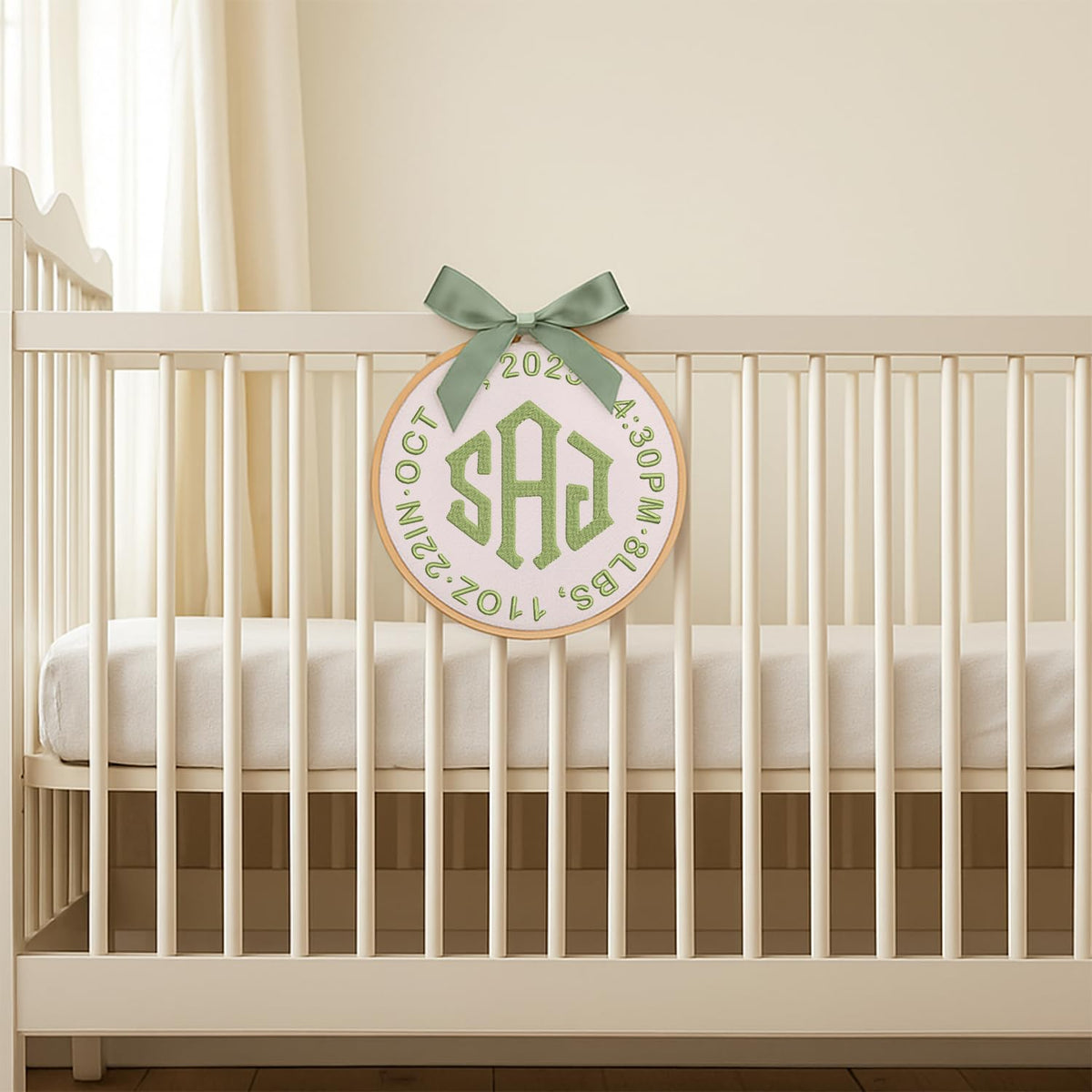Personalized Embroidered Baby Name Hoop — 14 — image 6