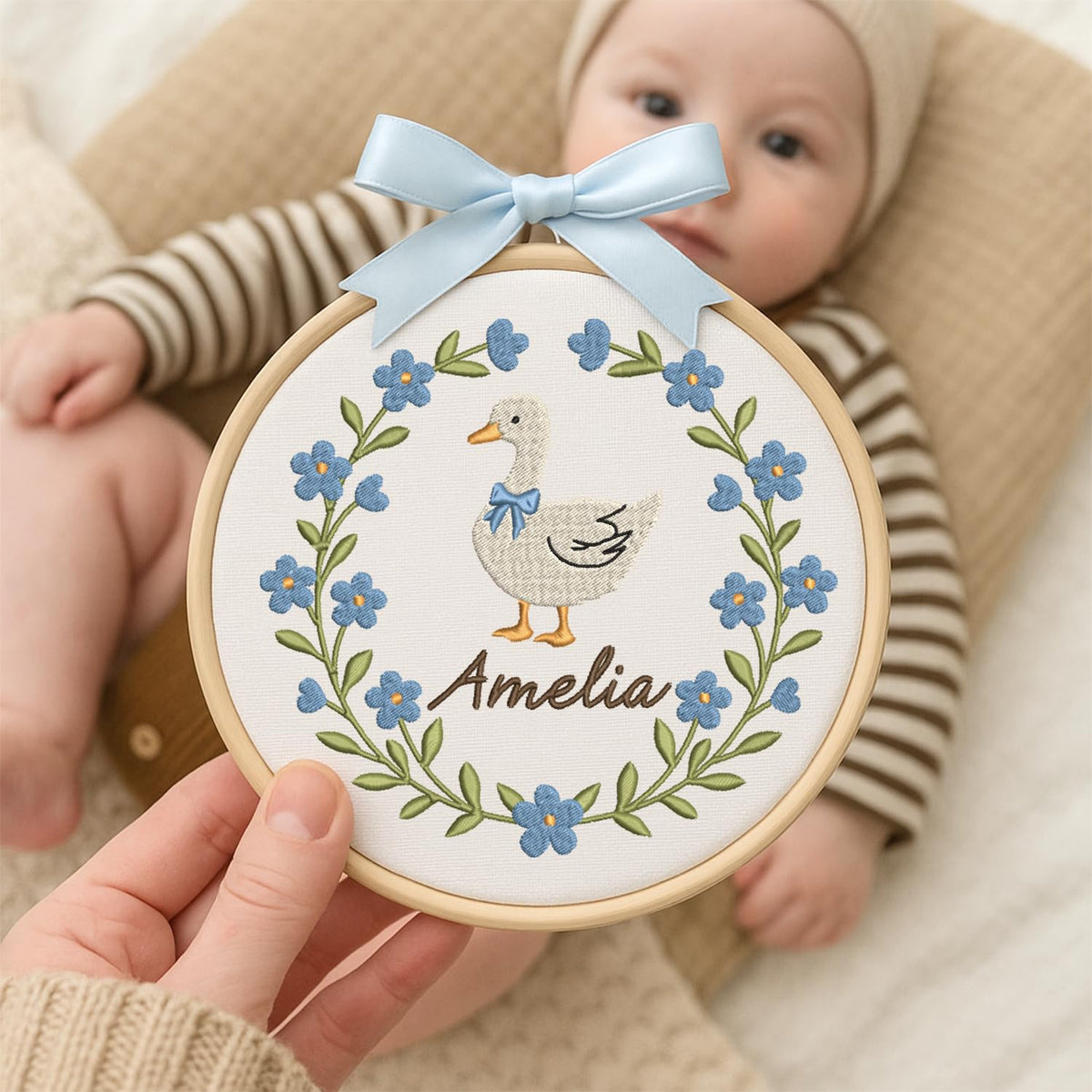 Personalized Embroidered Baby Name Hoop — 6 — image 5
