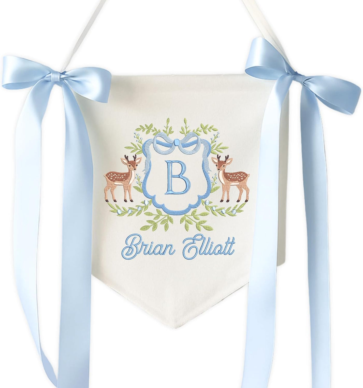 Personalized Embroidered Baby Name Banner — 12