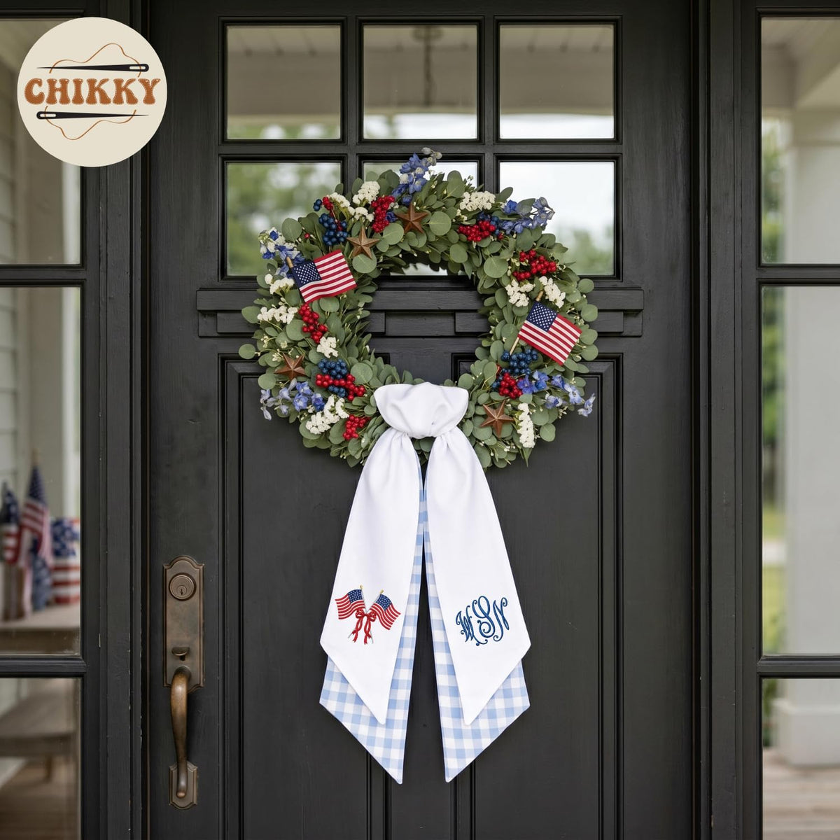 Patriotic Personalized Wreath Sash — 1 — image 4