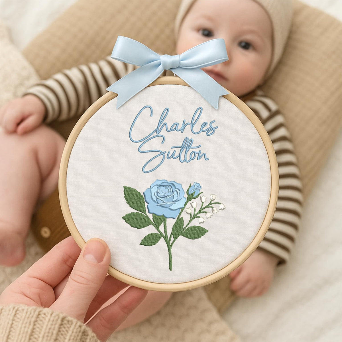 Personalized Embroidered Baby Name Hoop — 15 — image 5