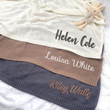 Personalized Knit Baby Blanket — 1 - Name Only — image 4